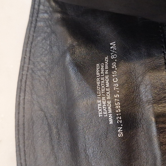 Tory Burch Melinda Black Gray Quilted Leather Riding Boots Equestrian Sz 8.5 - Picture 11 of 12